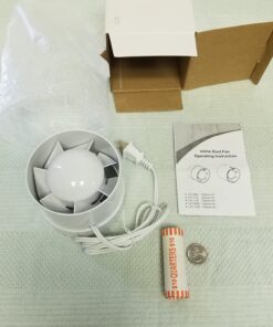 SAILFLO 4 Inch Duct Inline Fan 76 CFM 110V 12W for Bathroom Vent Room Basement Greenhouse Attic Kitchen (4"/100mm) 100mm 21 71yBDFxLgqL