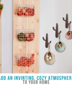 Comfify Set of 3 Hooks Cast Iron Cactus Double Wall Mounted Hooks/Hangers - Decorative Wall Mounted Hooks for Coats, Bags, Towels and More - w/Screws and Anchors Included - Brown 20 71yBsgu pmL 1