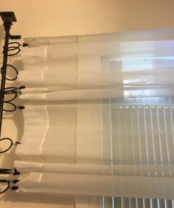 Set of 14 Decorative Drapery Curtain Clip Rings, 2" Interior Diameter, Black Premium Iron Metal Material 31 71yByCZnCKL