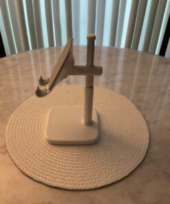 Lamicall Tablet Stand, Desktop Tablet Holder - Height Adjustable Tablet Dock for Desk, Tablet Mount with 1.5lb Heavy Base, for iPad Pro 12.9, Mini, Air, Kindle, Galaxy Tabs and 4~12.9" Tablet, White 19 71yD 49w3TL