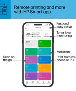 HP LaserJet Pro 3001dw Wireless Black & White Printer, Works with Alexa 22 71yDvPVBIvL