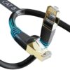 DbillionDa Cat8 Ethernet Cable, Outdoor&Indoor, 6FT Heavy Duty High Speed 26AWG, 2000Mhz with Gold Plated RJ45 Connector, Weatherproof S/FTP UV Resistant for Router, Modem, PC, Gaming, PS5, Xbox Cat8-6ft 12 71yF47nvJwL