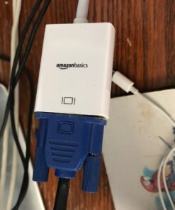 Amazon Basics Mini DisplayPort to VGA Monitor Adapter, White 1-Pack 28 71yFn0dxTIL