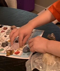 DANCING BEAR Rock, Mineral & Geodes Treasure Hunt Activity Kit (200 Pc Set) Real Shark Teeth Fossils, ID Sheet & Rock Book, STEM Rock, Mineral & Geodes Collection 63 71yG5bC3alL