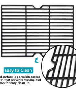 Hongso 18 1/4 Inch Porcelain Coated Cast Iron Grill Grate Cooking Grid Replacement for Charbroil 463268008, 80005665, CG-65P-CI, Thermos, Uniflame, Master Forge Gas Grill, g515-00b5-w1, PCF652 9 71yGG0ALvfL