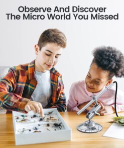 USB Digital Microscope, Teslong 10X to 200X Magnification Camera with Stand, Portable Handheld Electronic Coin Magnifier, Soldering Camera Ear Otoscope 37 71yHJFJDPxL