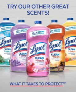 Lysol Multi-Surface Cleaner, Sanitizing and Disinfecting Pour, to Clean and Deodorize, Sparkling Lemon and Sunflower Essence, 40 Fl Oz 40 Fl Oz (Pack of 1) 23 71yHT6bwo4L