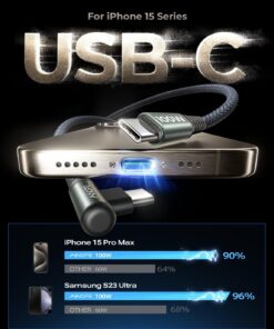 AINOPE 100W USB C to USB C Cable 10FT, USB C Charger Cable, USBC to USBC Cable Fast Type C Charging Cable Fits for iPhone 15 Pro Max Plus, MacBook Air/Pro, iPad Pro, Samsung Galaxy S23 A. 10FT Grey 1 35 71yI8p5pIyL