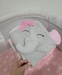 Hudson Baby Unisex Baby Cotton Animal Face Hooded Towel, Pretty Elephant, One Size 18 71yIJWl9f5L