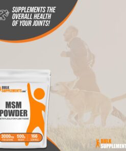 BULKSUPPLEMENTS.COM MSM Powder - Methylsulfonylmethane, MSM Supplement, MSM Crystals - MSM Pure Powder, MSM 3000mg - Joints Supplements, Gluten Free, 3000mg per Serving, 1kg (2.2 lbs) 2.2 Pound (Pack of 1) 15 71yIg vkeTL