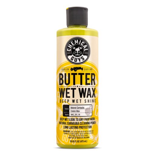 Chemical Guys WAC_201_16 Butter Wet Wax, Deep Wet Shine for Cars, Trucks, SUVs, RVs & More, 16 fl oz, Banana Scent 16 oz