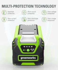 Greenworks 40V 2.0Ah Lithium-Ion Battery (Genuine Greenworks Battery / 75+ Compatible Tools) 2.0Ah Battery 10 71yJ29IZTL