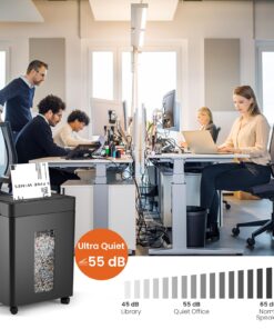 Frossvt Paper Shredder for Home Office Use, 12-Sheet Micro-Cut Paper and Credit Card, Security Level P-4, 5.3-Gallon Bin 31 71yJDvbWISL