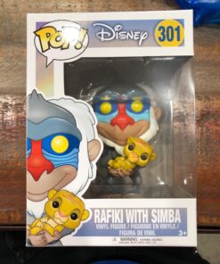 Funko POP Pop Disney Lion King-Rafiki with Simba Toy, Multicolor, 3.75 inches Standard Version 26 71yJNpTmleL