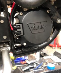 WARN 101140 AXON 45-S Powersports Winch With Spydura Synthetic Rope and HUB Wireless Receiver: 1/4" Diameter x 50' Length, 2.25 Ton (4,500 lb) Pulling Capacity No Size 38 71yKdXPjNqL