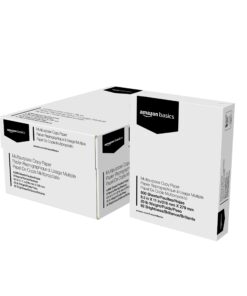 Amazon Basics 8-Sheet High-Security Micro-Cut Shredder with Pullout Basket & Multipurpose Copy Printer Paper, 8.5 x 11 Inch 20Lb Paper - 8 Ream Case (4,000 Sheets), 92 GE Bright White 8 Sheet 11 71yKhJpWLnS