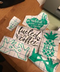 Kassa Transfer Tape Roll for Vinyl - Clear | 12 in x 12 ft, 5 Black Vinyl Sheets Included | Compatible with Cricut, Silhouette & Other Cutting Machines | for DIY Art Projects, Styling & Decorating 12" x 12 feet 48 71yKl6q4tkL