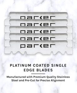 Parker Safety Razor, SRB Straight Edge Disposable Blade Professional Barber Straight Edge Razor with Stainless Steel Blade Arm, 5 Parker Premium Professional Blades Included 11 71yLR0l9wRL