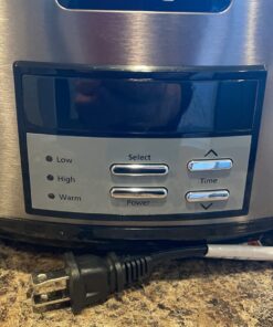 Crock-Pot Large 8 Quart Programmable Slow Cooker with Auto Warm Setting and Cookbook, Black Stainless Steel 31 71yLglHO L