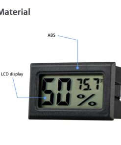4-Pack Mini Digital Temperature Humidity Meters Gauge Indoor Thermometer Hygrometer LCD Display Fahrenheit (℉) for Reptile Tank,Jars,Guitar Case,Greenhouse, Garden, Cellar, Fridge, Closet 21 71yMtRcDXjL