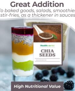 Healthworks Chia Seeds Raw (96 Ounce / 6 Pounds) | Premium & All-Natural | Contains Omega 3, Fiber & Protein | Great with Shakes, Smoothies & Oatmeal | Packaging May Vary 96 Ounce (Pack of 1) 20 71yNJEaP7FL