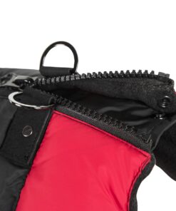 Gooby Padded Vest Dog Jacket - Red, Medium - Warm Zip Up Dog Vest Fleece Jacket with Dual D Ring Leash - Winter Water Resistant Small Dog Sweater - Dog Clothes for Small Dogs Boy and Medium Dogs Medium chest (18.25") 1 31 71yNJshbg L