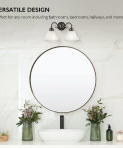 Design House 514471 Millbridge 2 Light Wall Light, Oil Rubbed Bronze Oil-Rubbed Bronze 2-Light Flush Mount Ceiling Light 40 71yNMXJ yfL