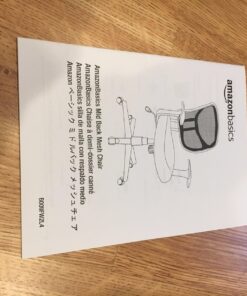 Amazon Basics Mesh Mid-Back Adjustable-Height 360-Degree Swivel Office Desk Chair with Armrests and Lumbar Support, Black 52 71yOLKoSYrL