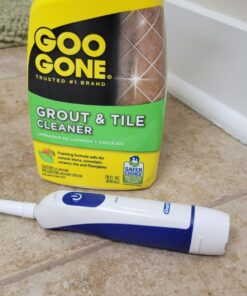 Goo Gone Grout & Tile Cleaner - 28 Ounce - Removes Tough Stains Dirt Caused By Mold Mildew Soap Scum and Hard Water Staining - Safe on Tile Ceramic Porcelain 28 Fl Oz (Pack of 1) 41 71yOUtWb8oL