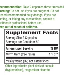 Nature's Way Myrrh Gum Tree Resin, Traditional Digestive Support*, 1,100mg Per Serving, 100 Capsules (Packaging May Vary) 100 Count (Pack of 1) 13 71yOXQkgVL
