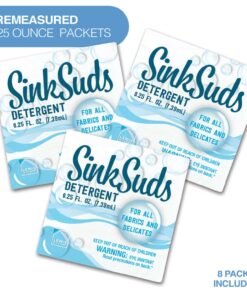 SinkSuds Laundry Detergent | Travel Size Liquid Soap | TSA Compliant | Safe For All Fabrics | 8 Packets 15 71yOd9yBQHL