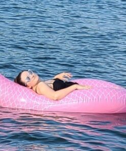 Jasonwell Giant Inflatable Mermaid Tail Pool Float with Fast Valves Summer Beach Swimming Pool Party Lounge Raft Decorations Toys for Adults Kids (Pink) Pink - XL 33 71yOsJGIUVL