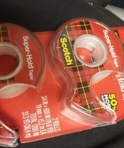 Scotch Super-Hold Tape, 2 Rolls, Transparent Finish, 50% More Adhesive, Trusted Favorite, 3/4 x 600 Inches, Dispensered (198DM-2) 54 71yPvvmXUbL
