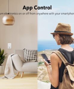 BN-LINK WiFi Smart in-Wall Light Switch, No Hub Required with Timer Function, White, Compatible with Alexa and Google Assistant, Neutral Wire Needed, 2.4 Ghz Network Only 1P-Smart Light Switch 18 71yRPCuKDL