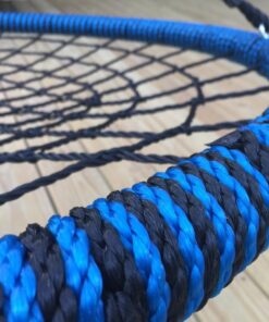 Royal Oak Giant 40" Spider Web Tree Swing, 600 lb Weight Capacity, Durable Steel Frame, Waterproof, Adjustable Ropes, Bonus Flag Set and 2 Carabiners, Non-Stop Fun for Kids (Blue) Blue 33 71yRxIiSNCL