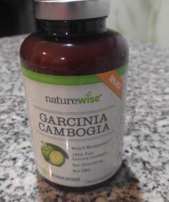 Naturewise Garcinia Cambogia (2 Month Supply) Pure Garcinia Cambogia 100% HCA Extract Concentrated to 60% for Weight Goals (180 Capsules) 180 Count (Pack of 1) 37 71ySGlmzngL