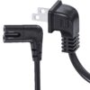 TV Power Cord Compatible for Samsung TV, Ancable 25-Feet 90 Degree Angled 18AWG 2-Prong to L-Shaped C7 Power Cord Replacement for Samsung Philips Toshiba LG Sony Sharp Panasonic Vizio LED TV Sky Box 1 6 71yTVLfyxL