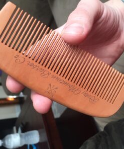 Hair Comb - Wood with Anti-Static & No Snag Handmade Brush for Beard, Head Hair, Mustache with Design in Gift Box 48 71yTmyLWeL
