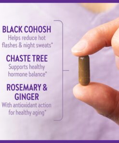 New Chapter Peri-Menopause Supplement - Estrotone Herbal Hormone-Balance Blend with Black Cohosh to Reduce Hot Flashes & Night Sweats - 60 ct Vegetarian Capsule 60 Vegetarian Capsules 10 71yV4bjmlcL