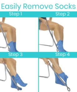 Vive Long Handled Shoe Horn (23 Inch) - Plastic Shoehorn for Men, Women and Kids - Adjustable Extended Reach Assist - Senior Gray 19 71yV5ixRbXL