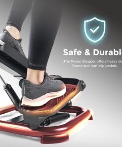 Sunny Health & Fitness 2-in-1 Premium Power Stepper with Resistance Bands, Low-Impact Cardio, Space-Saving, Height-Adjustable, 330 LB Max and SunnyFit® App Enhanced Bluetooth Connectivity Heavy Duty 11 71yVCVxck0L