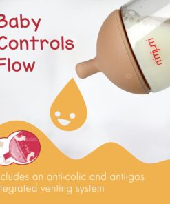 mimijumi Baby Bottle Set - Get Going Anti-Colic Bottles for Newborns - Baby Breastfeeding Bottles - 4 Oz and 8 Oz Baby Bottles - Lighter - 0-12M 11 71yVE2QXs L