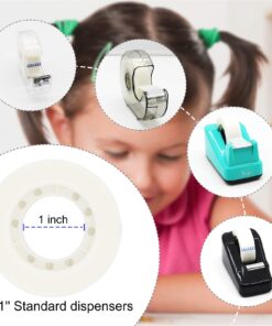 OWLKELA - 12 Rolls Invisible Tapes 0.7 in x 1000 Inches, Matte Finish Invisible Tape, Foggy Translucent Tape Great for Correction and Labeling, Compatible with Standard Tape Dispenser 12 Pcs 13 71yVJlj9lvL