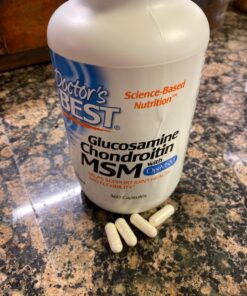 Doctor's Best Glucosamine Chondroitin Msm with OptiMSM Capsules, Joint Support Supplement Supports Healthy Joint Structure, Function & Comfort, Non-GMO, Gluten Free, Soy Free, 360 Count Unflavored 360 Count (Pack of 1) 19 71yVMyzv4tL