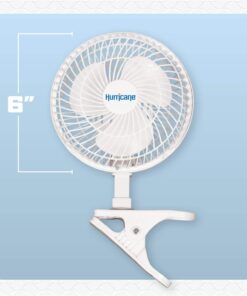 Alternative view of Hurricane Fans - Classic 6 Inch Clip Fan - Portable Fan with Strong Clamp, Two Speed Settings, and Adjustable Tilt Mechanism, White - Great Work Fan, School Fan, Desk Fan, Greenhouse Fan 6" Classic