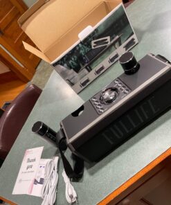 Karaoke Machine for Adults Kids with 2 UHF Wireless Microphones, XIZJ 2023 New Portable Bluetooth Singing PA Speaker System with RGB Lights/Strap, Support AUX-in/USB/TF, an Ideal Gift Black 23 71yXtjePZyL