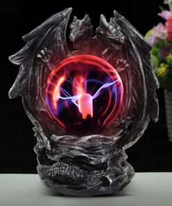 ANQIA Plasma Ball Lamp Touch Sensitive,Party Magical Electrostatic Red Color Crystal Ball for Halloween (Evil Dragon) 18 71yY3WPdyKL