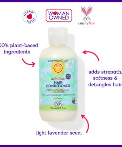 California Kids #Chillax Hair Conditioner | 100% Plant-Based Ingredients | Softens & Detangles | Lavender Scent | Conditioner For Dry Hair | Allergy-Friendly | Gentle Kids Conditioner | 251 mL / 8.5 oz. 10 71yYLFbYisL