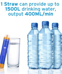 Etekcity Water Filter Straw Camping Water Purification Portable Water Filter Survival Kit for Camping, Hiking, Hurricanes 31 71yZGGNrgXL