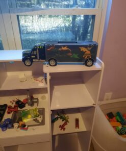 PREXTEX 16" Dinosaur Truck Carrier Playset with 6 Mini Plastic Dinosaurs, Dinosaur Toy Trucks for Toddler Boys 3 to 5 Years Old 26 71yZMRSrNDL